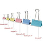 90pcs Mix Colors & Size Metal Binder Clips