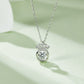 Set With Top-quality Moissanite, This Luxurious And Fashionable Light Luxury Trend Jewelry Necklace Pendant Is Made Of S925 Silver Electroplated With Platinum