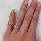 Marcia Rose Gold Wire Wrap Ring with Silver Breast Cancer Ribbon