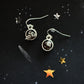 Small Round Raw Meteorite Dangle or Stud Earrings