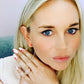 Wrapped Around the Heart Earring in Silver with Rose Gold Wrap