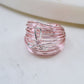 Marcia Rose Gold Wire Wrap Ring with Silver Breast Cancer Ribbon
