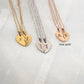Personalized Stainless Steel Heart-shaped Necklace-personalized necklace