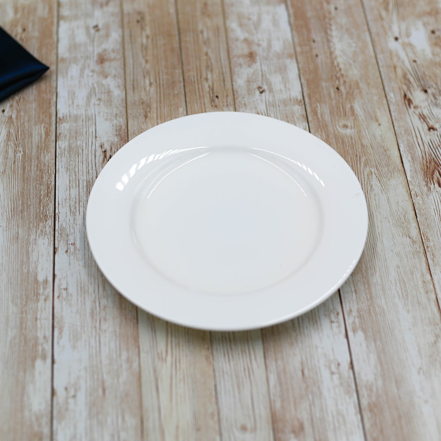 Set Of 6 Professional Rolled Rim White Dessert Plate 8" inch | 20 Cm