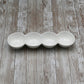 White 4 Part Divided Dish 12" inch X 3.25" inch X 1.5" inch | 30 X 8 X 4 Cm