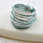 Marcia Wire Wrap Ring in Teal and Silver