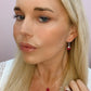 Jill Short Drop Earrings in Ruby