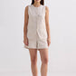 Cotton Tweed Shorts in Cream