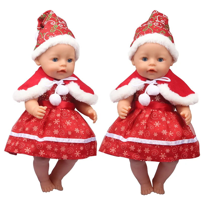 43 cm Baby Neugeborenen Puppenkleidung Wolle Süßer Weihnachtsmann, Baum, Elch Weihnachtskleidung Anzug für amerikanische 18 Zoll Mädchen Puppe Spielzeug Geschenk