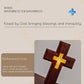 Christliches Jesus Bibelbuch Basis Perfekt Infus Spirituelle Eleganz Schlafzimmer Atmosphäre Magnetisch Schweben Schwebendes Buntes Kreuz
