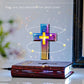 Christliches Jesus Bibelbuch Basis Perfekt Infus Spirituelle Eleganz Schlafzimmer Atmosphäre Magnetisch Schweben Schwebendes Buntes Kreuz