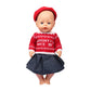 43 cm Baby Neugeborenen Puppenkleidung Wolle Süßer Weihnachtsmann, Baum, Elch Weihnachtskleidung Anzug für amerikanische 18 Zoll Mädchen Puppe Spielzeug Geschenk