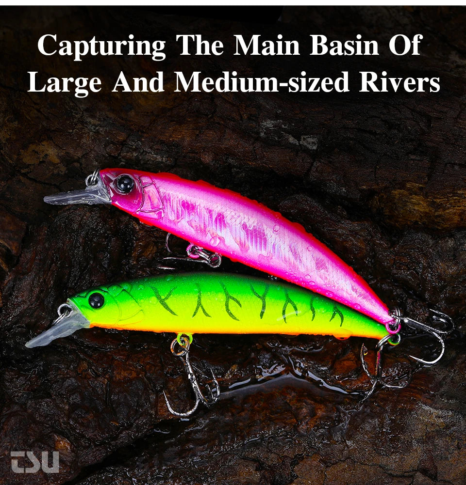 TSURINOYA 80S 12g Sinking Minnow Fishing Lure DW96 8cm Large Trout Pike Rockfish Hard Bait Jerkbait Freshwater Saltwater Wobbler