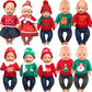 43 cm Baby Neugeborenen Puppenkleidung Wolle Süßer Weihnachtsmann, Baum, Elch Weihnachtskleidung Anzug für amerikanische 18 Zoll Mädchen Puppe Spielzeug Geschenk