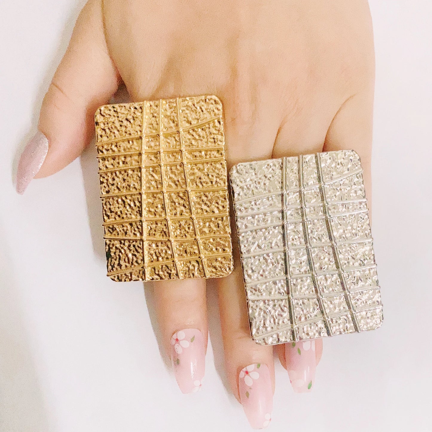 Ringe für Damen, großer, vergoldeter Ring, verschiedene Elemente und Formen, Schmucksets, Accessoires, Geschenk, kostenloser Versand, verstellbare Größe, YLL