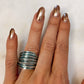 Marcia Wire Wrap Ring in Teal and Silver