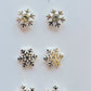 Silver Snowflake Earring Set