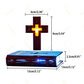 Christliches Jesus Bibelbuch Basis Perfekt Infus Spirituelle Eleganz Schlafzimmer Atmosphäre Magnetisch Schweben Schwebendes Buntes Kreuz