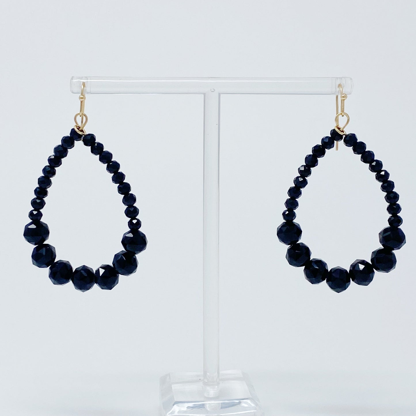 Beaded Teardrop Dangle Earrings