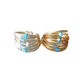 Marcia Wire Wrap Ring with Aquamarine Swarovski Crystals