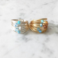 Marcia Wire Wrap Ring with Aquamarine Swarovski Crystals