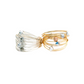 Marcia Wire Wrap Ring with Grey Swarovski Crystals
