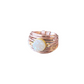 Torrey Ring in Rose Gold with White Druzy