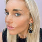 Black Fancy Geometric Earrings