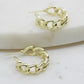 Curb Link Chain Hoop Earrings