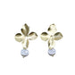 Four Leaf Clover Earrings with Baroque Pearl
