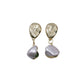 Gold and Pearl Drop Earrings
