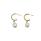 Hoop Earrings with Baroque Pearl Drop