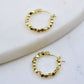 Gold Beaded Hoop Earrings