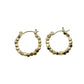 Gold Beaded Hoop Earrings