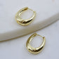 Gold Oval Hoop Earrings