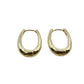 Gold Oval Hoop Earrings