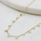 Simple Gold Ibiza Necklace with Small Circles