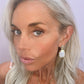 Small Collet Pearl Lariat Necklace