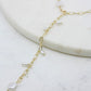 Paperclip Chain and Pearl Tassel Necklace