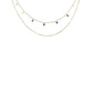 Double Layered Necklace with Diamond Shaped Accents