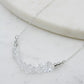 Crystal Bar Necklace - Silver