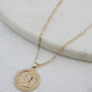 Gold Goddess Coin Pendant Necklace