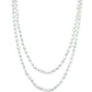 White Layered Pearl Necklace
