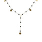 Gold and Black Crystal Necklace with Gold Accents