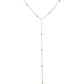 Gold Tassel Necklace with Beads