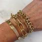 Curb Gold Cuban Four Set Chain Bracelets