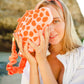 ARNOLDI PEACHPUFF Hand-beaded Clutch Bag In Orange & Peach