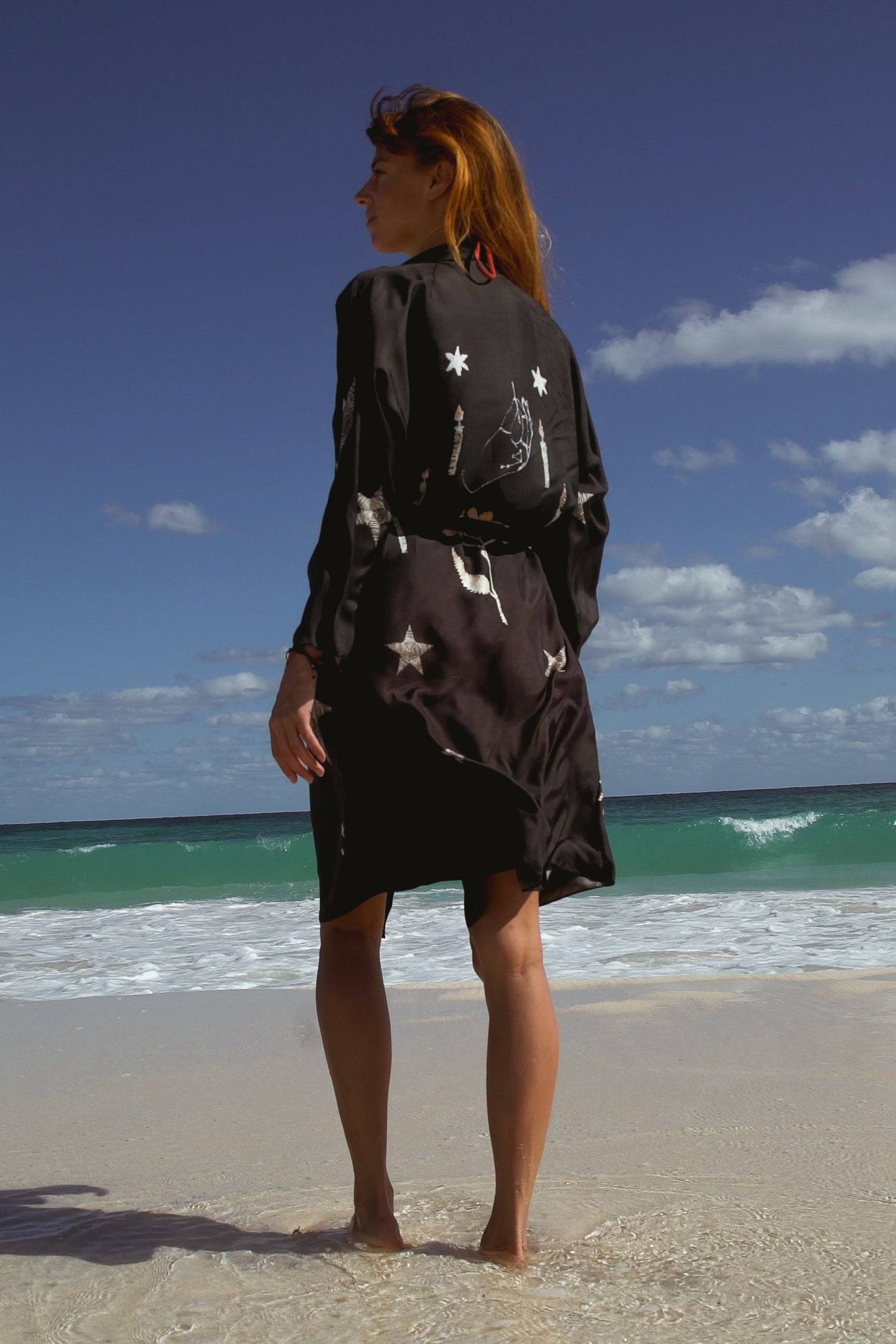 The Royal Robe Kimono in Starry Night