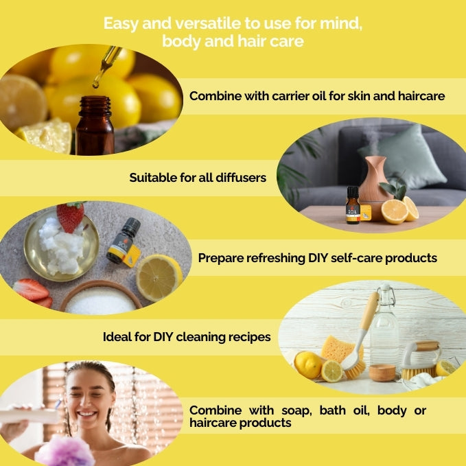 Organic Lemon Essential Oil (Citrus Limon) 10ml