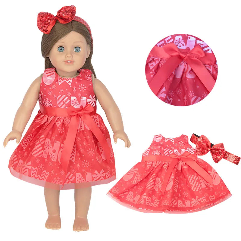 43 cm Baby Neugeborenen Puppenkleidung Wolle Süßer Weihnachtsmann, Baum, Elch Weihnachtskleidung Anzug für amerikanische 18 Zoll Mädchen Puppe Spielzeug Geschenk